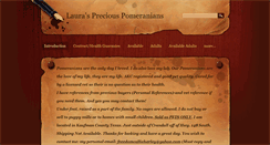 Desktop Screenshot of lauraspreciouspomeranians.com