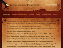 Tablet Screenshot of lauraspreciouspomeranians.com